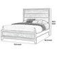 Transitional Wooden Eastern King Bed with Plank Headboard Gray Oak By Casagear Home BM208549