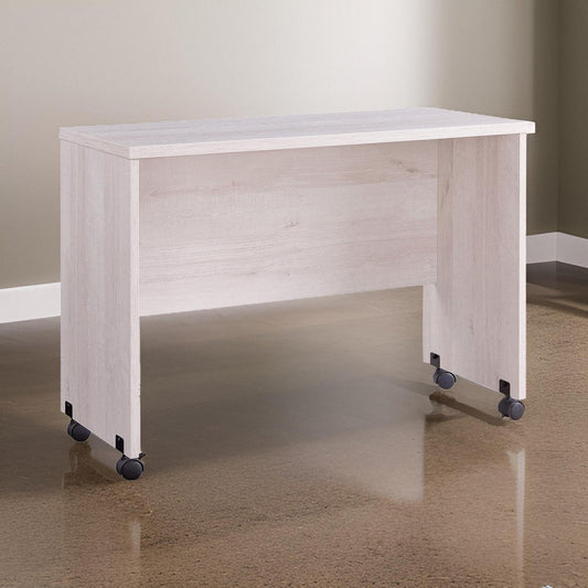Desk Return | Rectangular | Casters | Grain Details | White Oak