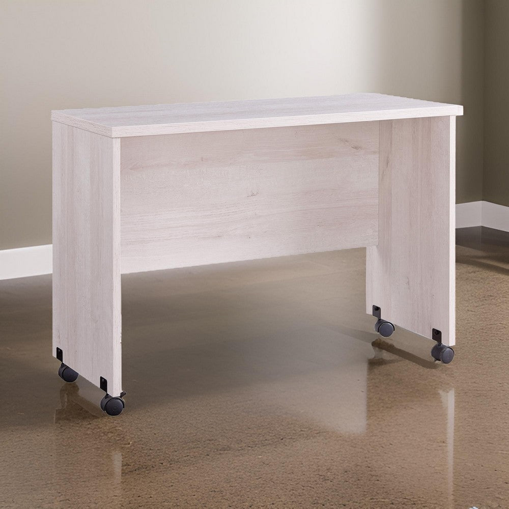 Desk Return | Rectangular | Casters | Grain Details | White Oak