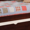 Transitional Wooden Trundle Bed with Bottom Pull Out Bedding Brown BM208957