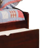 Transitional Wooden Trundle Bed with Bottom Pull Out Bedding Brown BM208957