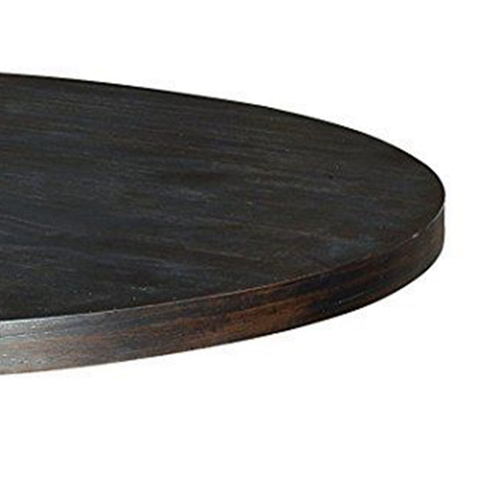 Dining Table | Traditional Style | Round Top | Pedestal Base | Antique Black BM208963