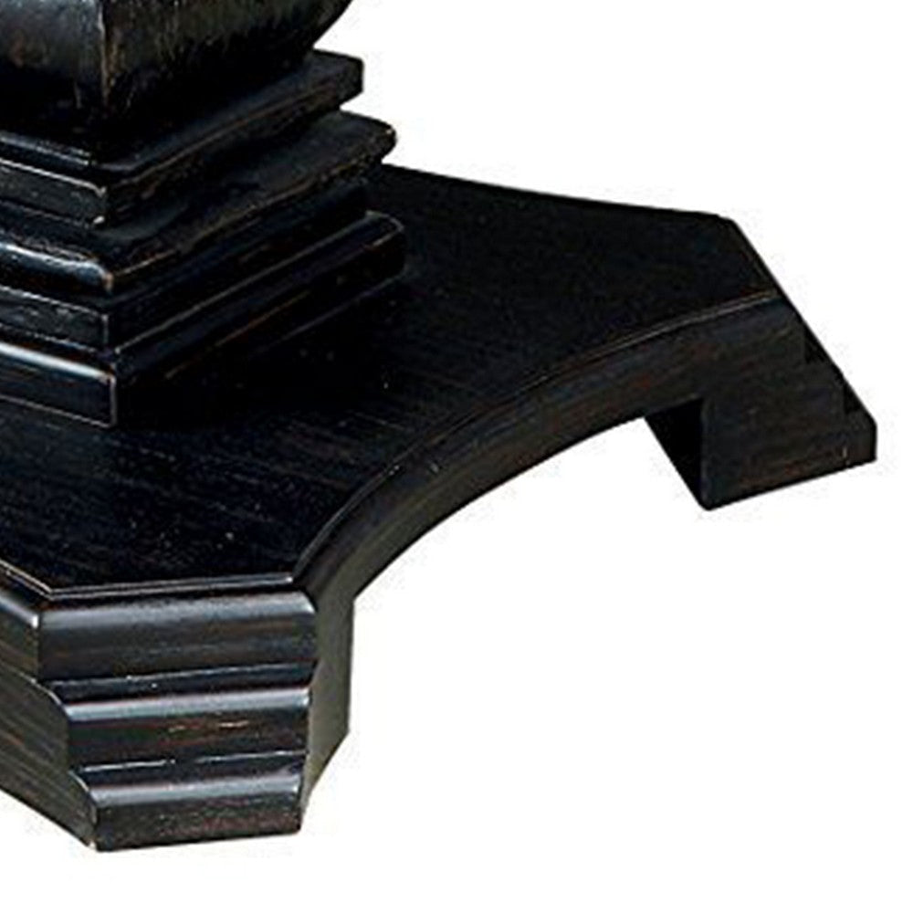 Dining Table | Traditional Style | Round Top | Pedestal Base | Antique Black BM208963