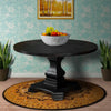 Traditional Style Wooden Round Top Dining Table with Pedestal Base Antique Black By Casagear Home BM208963