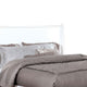 Transitional Wooden Full Bed with Round Tapered Legs and Headboard White BM208967