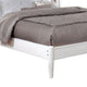 Transitional Wooden Full Bed with Round Tapered Legs and Headboard White BM208967