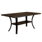 Transitional Wooden Dining Table with Nailhead Trim and Open Shelf, Brown By Casagear Home