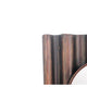 Traditional Style Wooden Round Mirror with Panpipe Style Frame , Brown