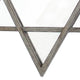 Transitional Wooden Wall Mirror with Hexagram Shape Design, Brown