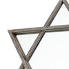 Transitional Wooden Wall Mirror with Hexagram Shape Design, Brown
