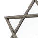 Transitional Wooden Wall Mirror with Hexagram Shape Design, Brown