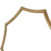 Wooden Wall Mirror with Curved Hexagram Shape Frame Brown BM209099