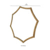 Wooden Wall Mirror with Curved Hexagram Shape Frame Brown BM209099