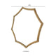 Wooden Wall Mirror with Curved Hexagram Shape Frame Brown BM209099