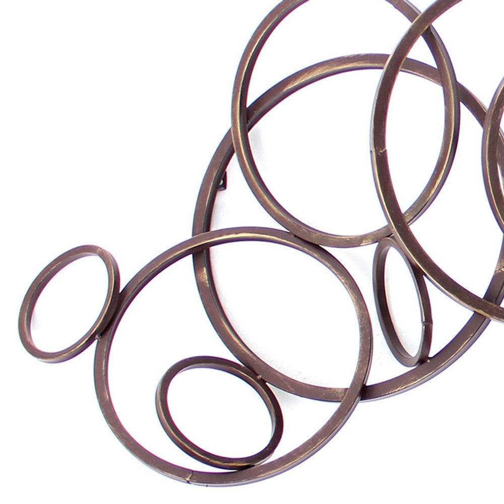 Wall Decor | Industrial Style | Metal Circles | 30 x 24 | Bronze