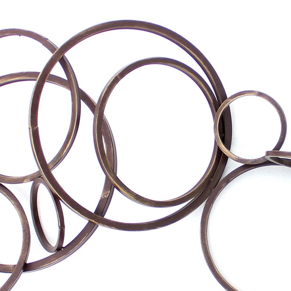 Wall Decor | Industrial Style | Metal Circles | 30 x 24 | Bronze