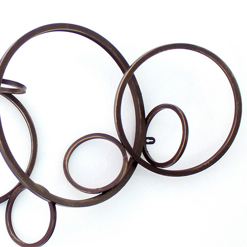 Wall Decor | Industrial Style | Metal Circles | 30 x 24 | Bronze