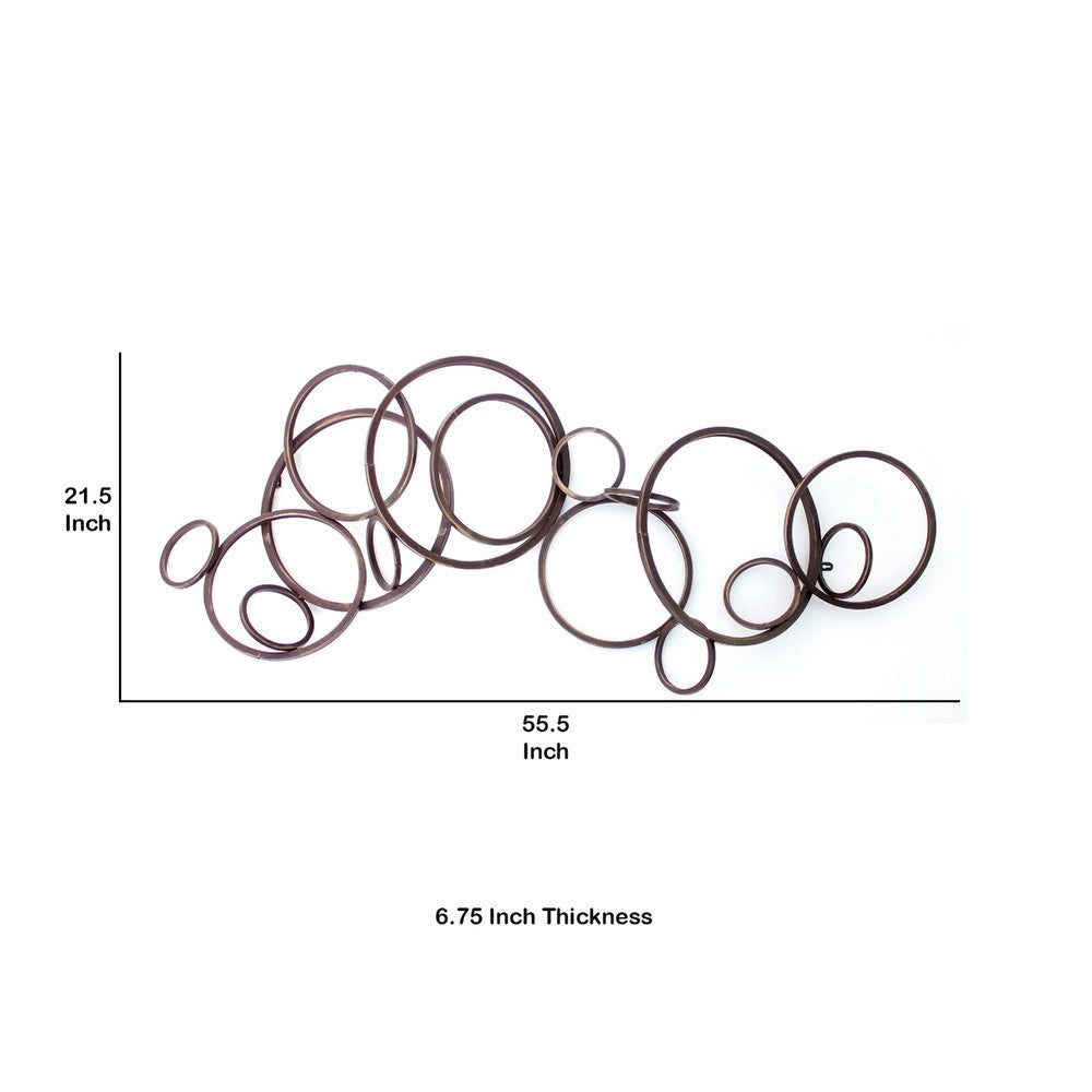 Wall Decor | Industrial Style | Metal Circles | 30 x 24 | Bronze