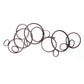 Industrial Style Metal Wall Decor with Multiple Circles, Bronze By Casagear Home