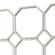 Metal Wall Mirror with Nine Connected Octagonal Mirror Shapes Silver BM209108