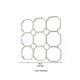 Metal Wall Mirror with Nine Connected Octagonal Mirror Shapes Silver BM209108