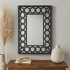 Dressing Mirror | Rectangular | Lattice Pattern Frame | 30 x 40 | Black