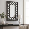 Dressing Mirror | Rectangular | Lattice Pattern Frame | 30 x 40 | Black