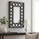 Dressing Mirror | Rectangular | Lattice Pattern Frame | 30 x 40 | Black