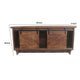 Wooden Wall Storage with 2 Sliding Doors and 5 Metal Hooks Brown BM209120