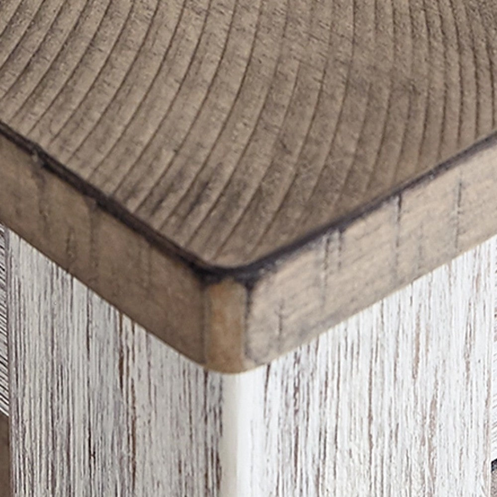 Ashley Dining Set 7 Piece 2 Tone Farmhouse Weathered Brown BM209251