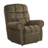 Upholstered Metal Power Lift Recliner, Brown By Casagear Home