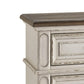 Wooden Dresser with 6 Storage Drawers and Bracket Feet Antique White By Casagear Home BM209300