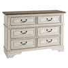 Dresser | 6 Drawers | Bracket Feet | Antique White