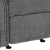Rocker Recliner | Fabric Upholstered | Nailhead Trim | Gray BM209311