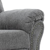 Rocker Recliner | Fabric Upholstered | Nailhead Trim | Gray BM209311