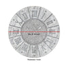 Wall Clock | Round Wood Frame | Metal Accents | Brown & Gray