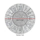 Wall Clock | Round Wood Frame | Metal Accents | Brown & Gray