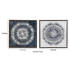 Gallery Canvas Wall Art with Circular Orientation, Set of 2, Blue and White By Casagear Home