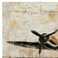 Gallery Wrapped Canvas Wall Art with Airplane Print, Brown and Black By Casagear Home