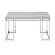 Coffee Table with Rectangular Tabletop and Metal Legs Silver and Brown BM209595