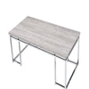 Coffee Table with Rectangular Tabletop and Metal Legs Silver and Brown BM209595
