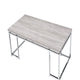 Coffee Table with Rectangular Tabletop and Metal Legs Silver and Brown BM209595