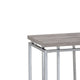 End Table with Rectangular Tabletop and Metal Legs Silver and Brown BM209596