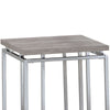 End Table with Rectangular Tabletop and Metal Legs Silver and Brown BM209596