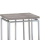 End Table with Rectangular Tabletop and Metal Legs Silver and Brown BM209596