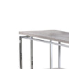 Sofa Table with Rectangular Tabletop and Open Bottom Shelf,Silver and Brown BM209597