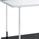 Console Table with Mirror Top and Faux Marble Open Bottom Shelf Silver BM209601