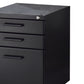 Contemporary Style File Cabinet with Lock System and Caster Support, Black By Casagear Home