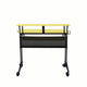 Rectangular Top Computer Desk with 1 Shelf and 1 Cupholder,Black and Yellow BM209624