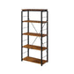 54" 4-Shelf Bookshelf with Metal Frame, Brown and Black By Casagear Home